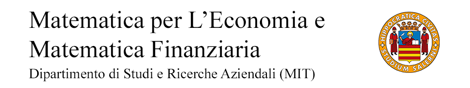 Matematica per L’Economia e Matematica Finanziaria